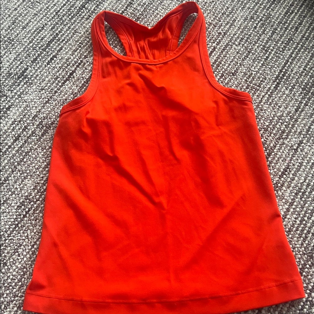 Lululemon Vibrant Orange Racerback Tank Top